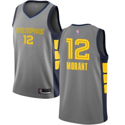 Nike Memphis Grizzlies #12 Ja Morant Gray Youth NBA Swingman City Edition 201819 Jersey